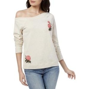 Lucky Brand | Rose Embroidered Sweatshirt